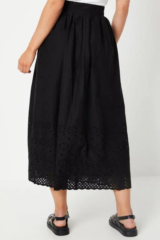 Petite Broderie Scallop Maxi Skirt