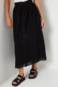 Petite Broderie Scallop Maxi Skirt
