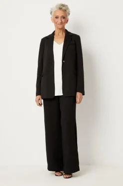 Petite Button Ponte Blazer