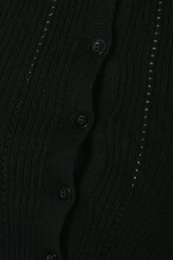 Petite Button Through Knitted Polo Top