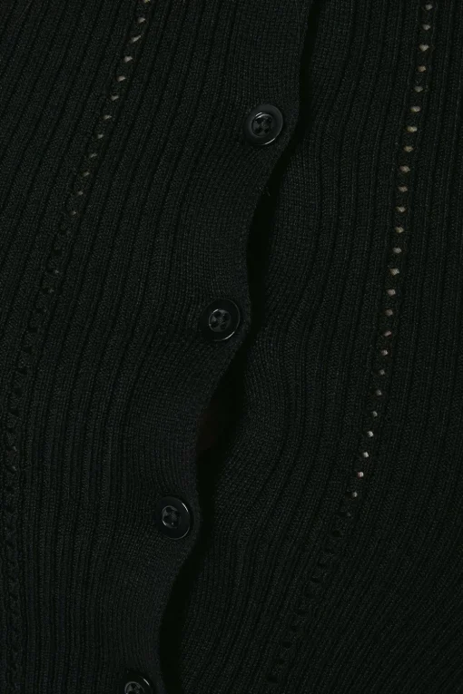 Petite Button Through Knitted Polo Top