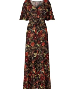 Petite Button-Through Floral Maxi Dress
