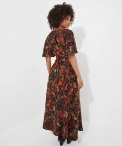 Petite Button-Through Floral Maxi Dress