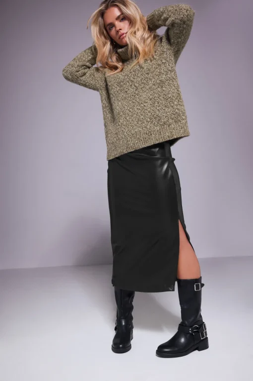 Petite Chunky Roll Neck Jumper