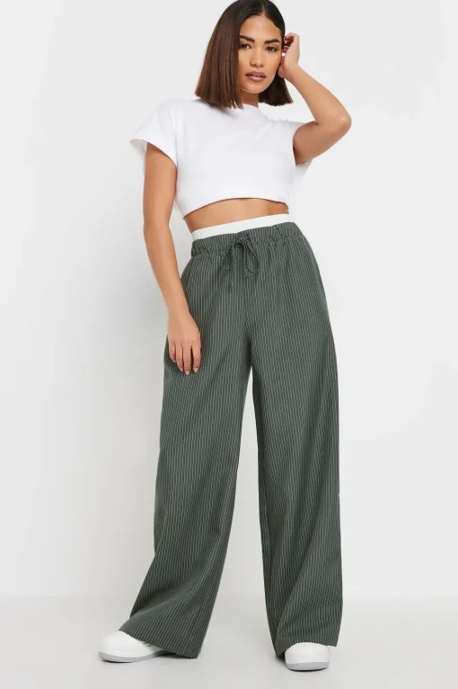 Petite Contrast Waist Trousers