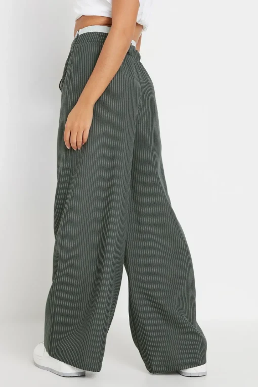 Petite Contrast Waist Trousers