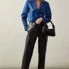 Petite Crop Double Breasted Blazer