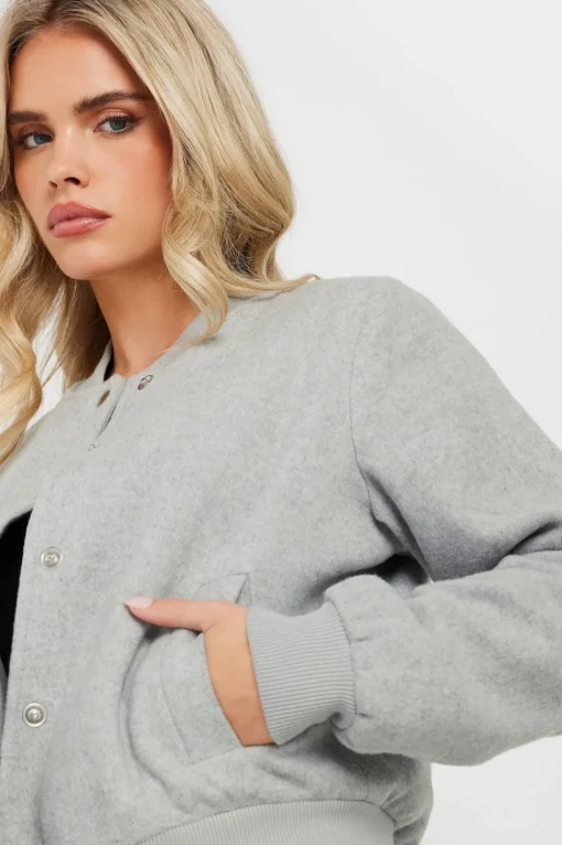 Petite Cropped Bomber