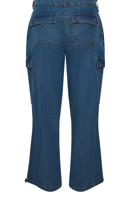 Petite Denim Parachute Trousers