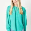 Petite Dobby Chiffon Boho Blouse