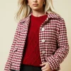 Petite Dogtooth Wool Short Coat
