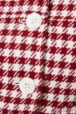 Petite Dogtooth Wool Short Coat