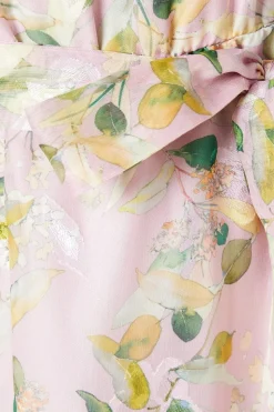 Petite Floral Jacquard Ruffle Midaxi Dress