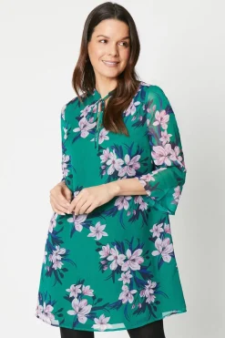 Petite Floral Tie Shift Dress