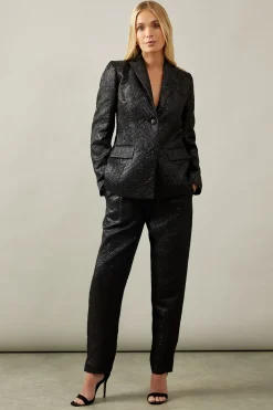 Petite Foil Tapered Trousers