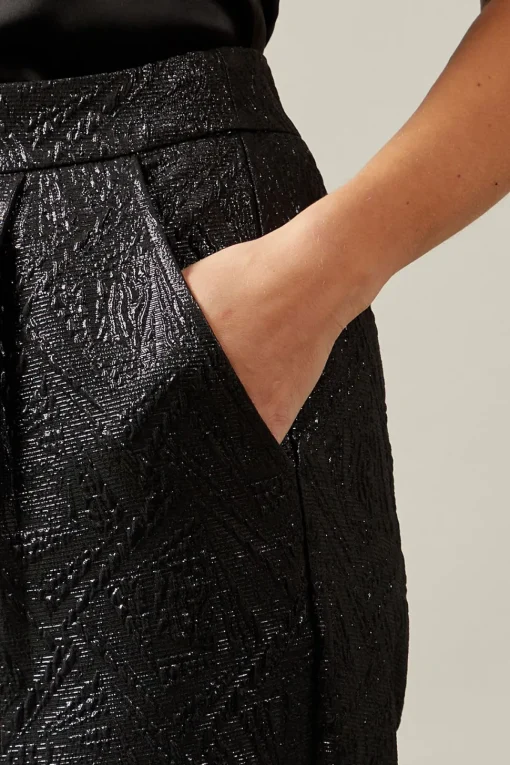 Petite Foil Tapered Trousers