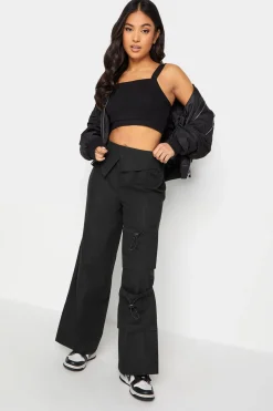 Petite Fold Over Waist Cargo Trousers