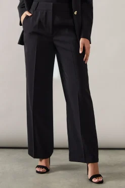 Petite High Waist Straight Leg Trouser