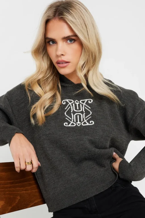 Petite Knitted Hoodie