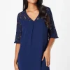 Petite Lace Ruffle Sleeve Shift Dress