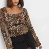 Petite Leopard Print Top