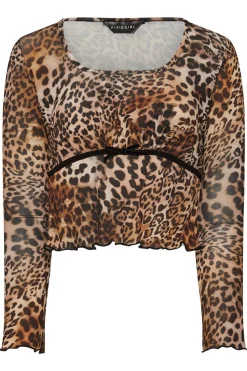Petite Leopard Print Top