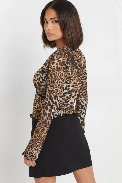 Petite Leopard Print Top