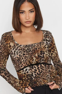 Petite Leopard Print Top
