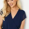 Petite Mock Wrap Top