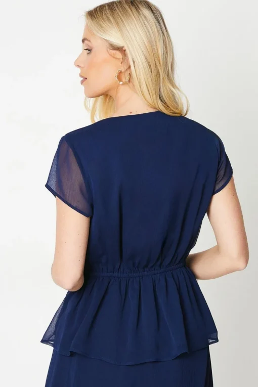 Petite Mock Wrap Top