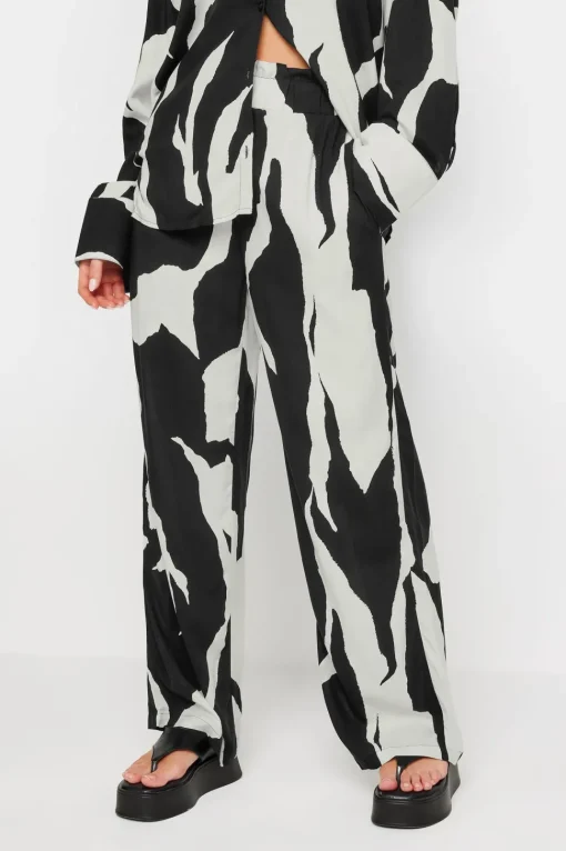 Petite Mono Print Trousers