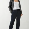 Petite Navy Naples Ankle Grazer Trouser