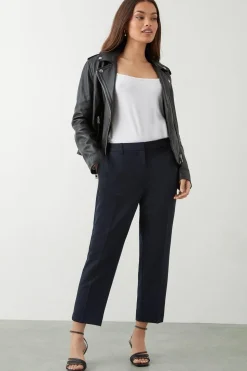 Petite Navy Naples Ankle Grazer Trouser
