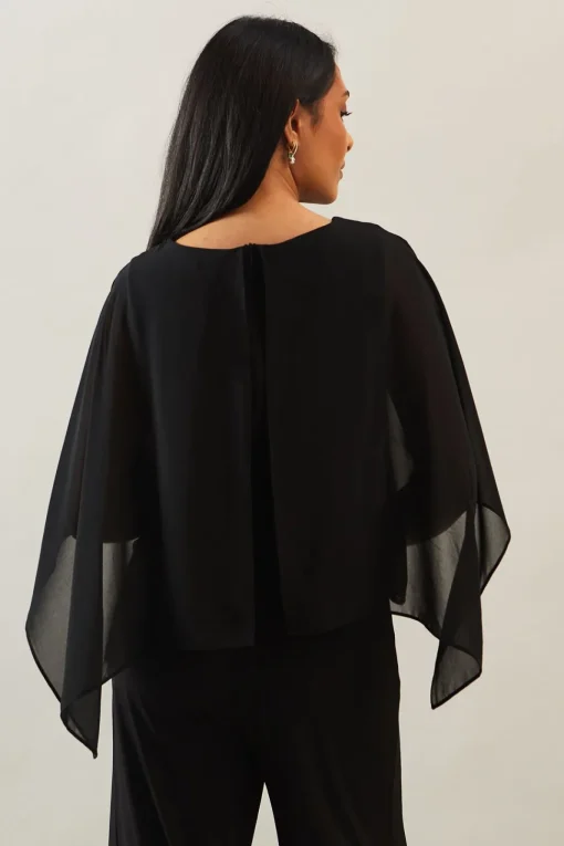 Petite Occasion Hotfix Overlay Jumpsuit