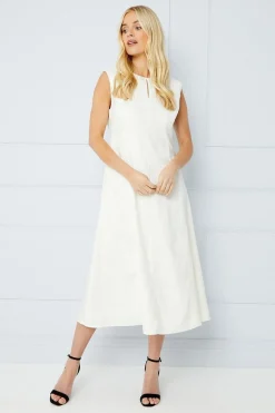 Petite Occasion Jacquard Sleeveless Midi Dress