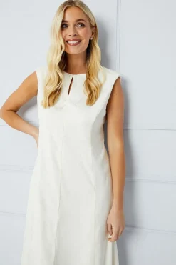 Petite Occasion Jacquard Sleeveless Midi Dress