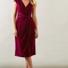 Petite Occasion Velvet Twist Pencil Dress