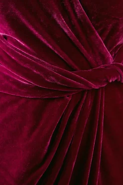 Petite Occasion Velvet Twist Pencil Dress