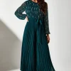 Petite Party Long Sleeve Pearl Jumpsuit