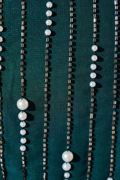 Petite Party Long Sleeve Pearl Jumpsuit