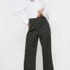Petite Pinstripe Wide Leg Trousers