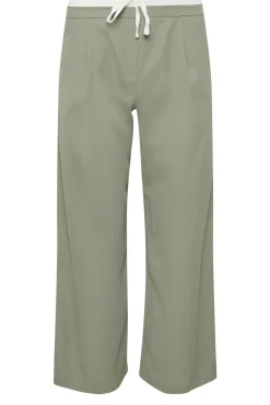 Petite Pinstripe Wide Leg Trousers