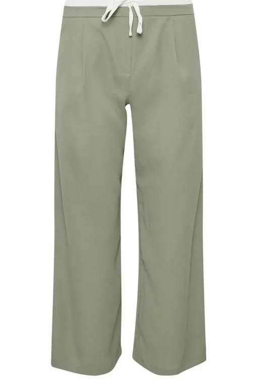 Petite Pinstripe Wide Leg Trousers