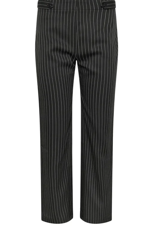 Petite Pinstripe Wide Leg Trousers