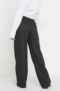 Petite Pinstripe Wide Leg Trousers