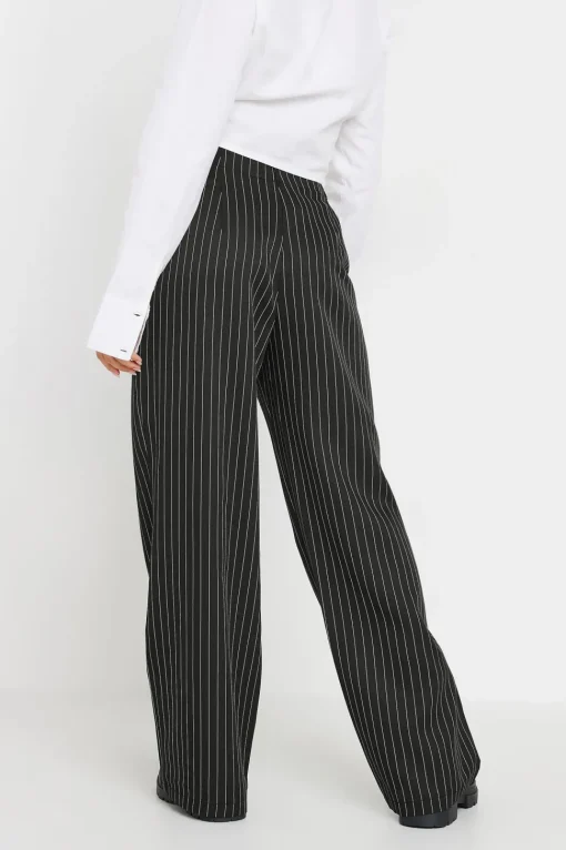 Petite Pinstripe Wide Leg Trousers