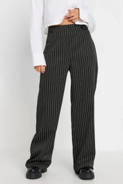 Petite Pinstripe Wide Leg Trousers