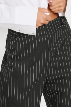 Petite Pinstripe Wide Leg Trousers