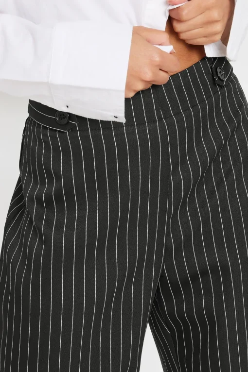 Petite Pinstripe Wide Leg Trousers