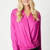 Petite Plain Wrap Top